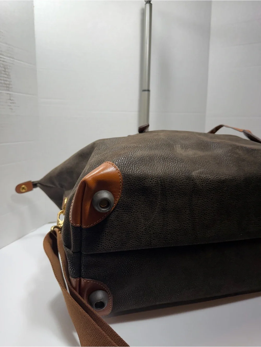 BRIC’S Leather-Trim Olive Canvas Weekender Bag - Men
